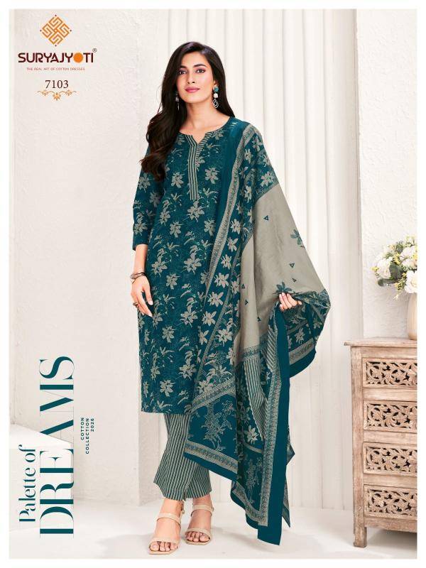 Suryajyoti trendy cotton vol-71 Surat dress material wholesale market